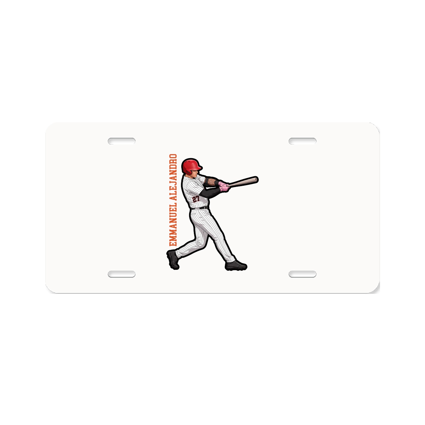 License Plate — Name Vertical in Classic
