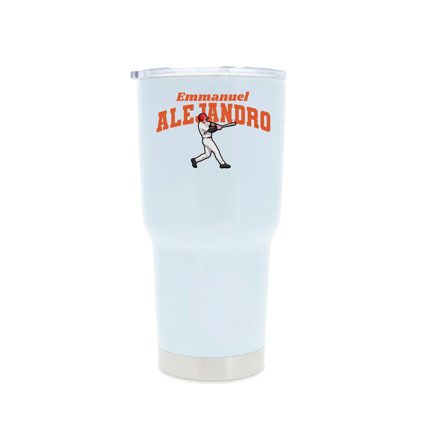 30oz Stainless Steel Tumbler — Signature Arch in White