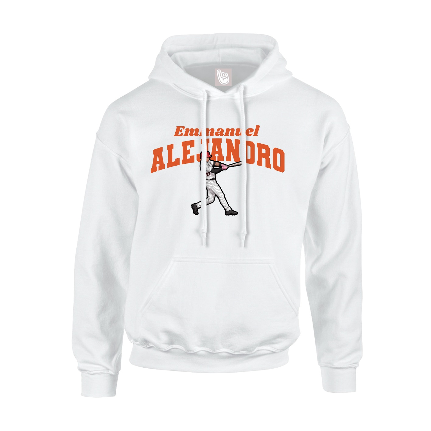 Hoodie — Signature Arch in White