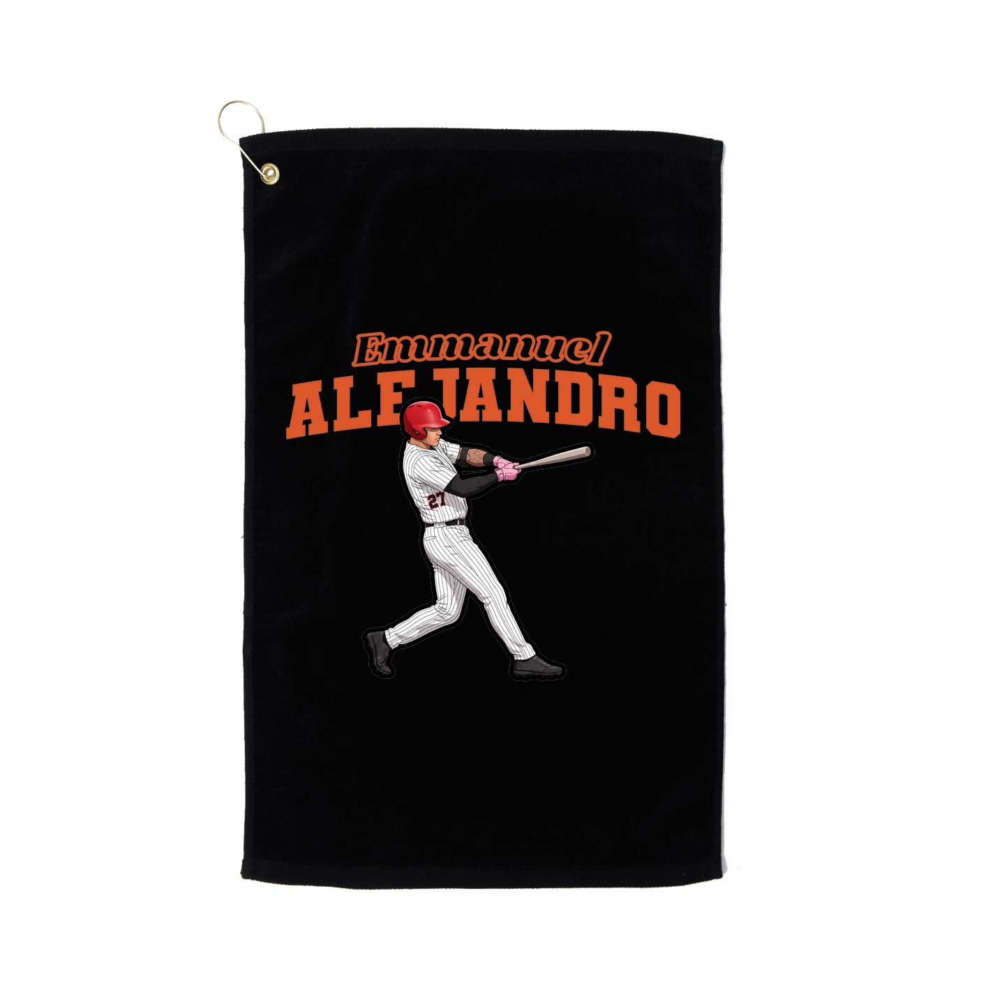 Golf Towel — Name Arch in Black