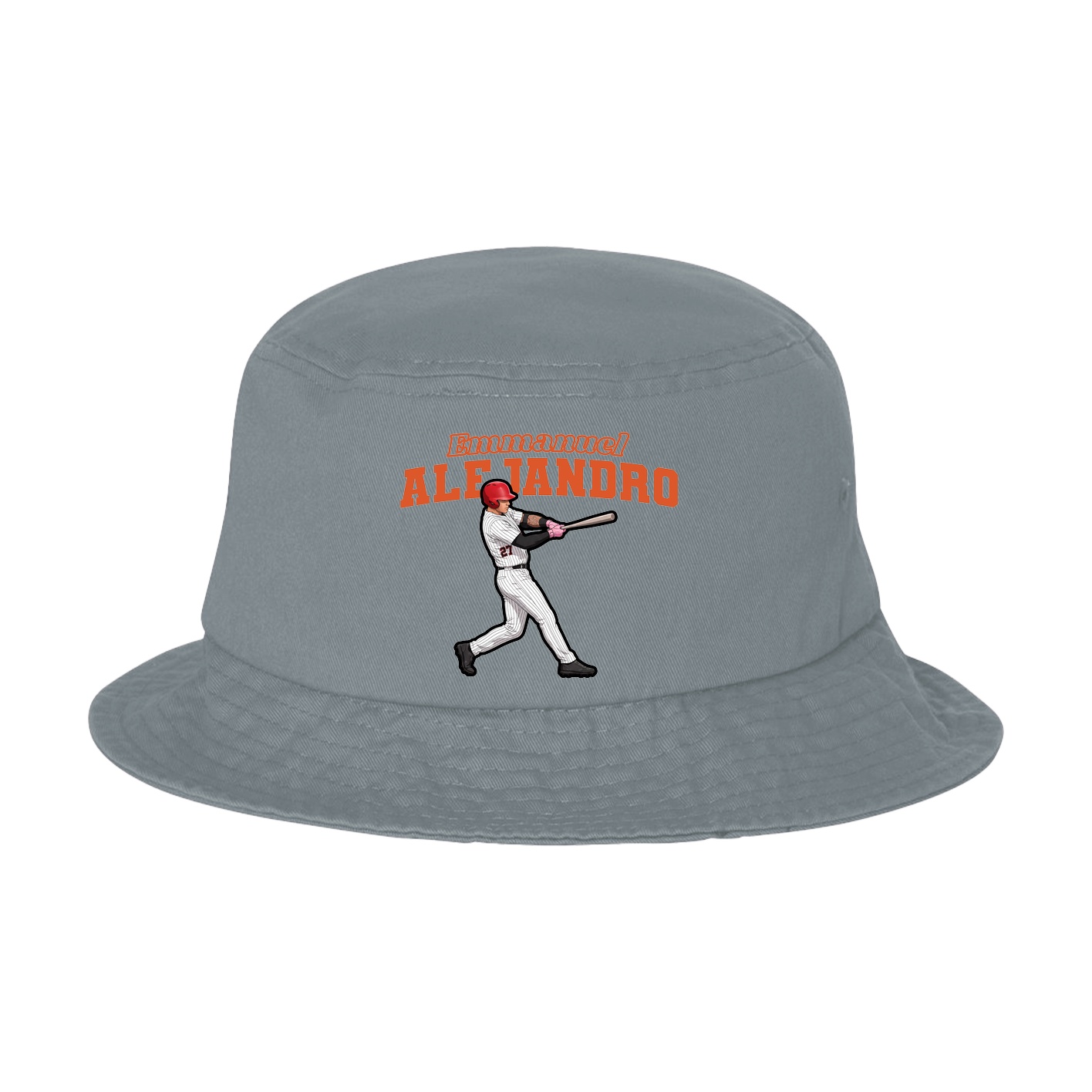 Bucket Cap — Name Arch in Grey