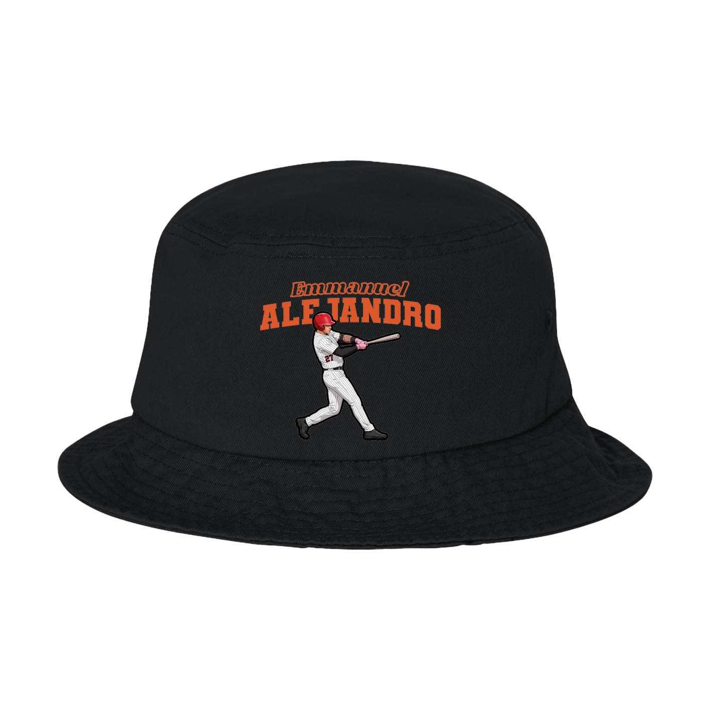 Bucket Cap — Name Arch in Black