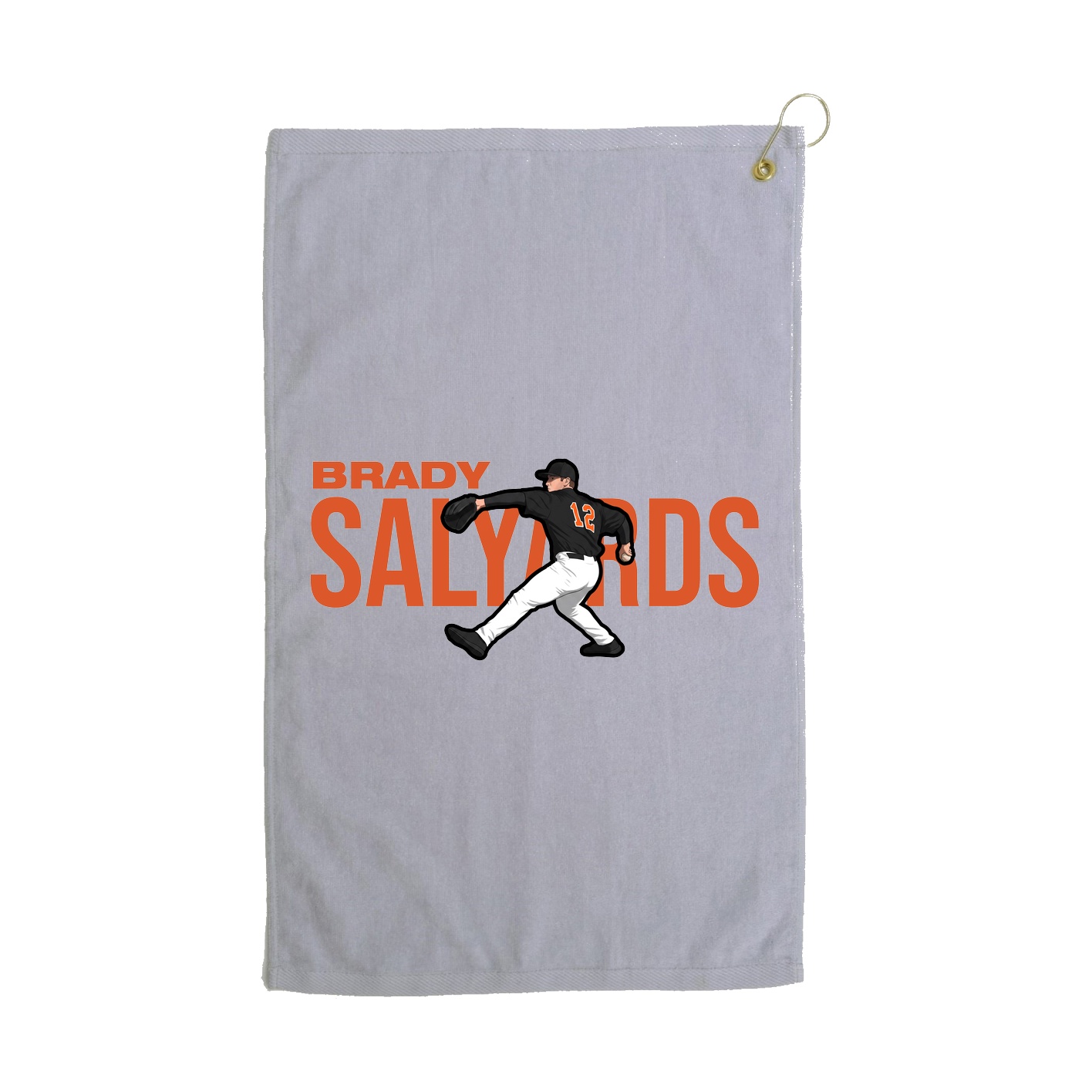 Golf Towel — Player Name in Grey