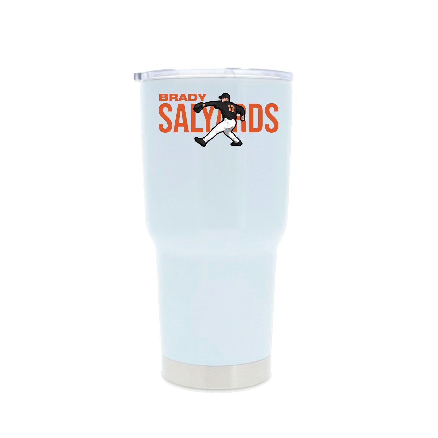 30oz Stainless Steel Tumbler — Player Name in White