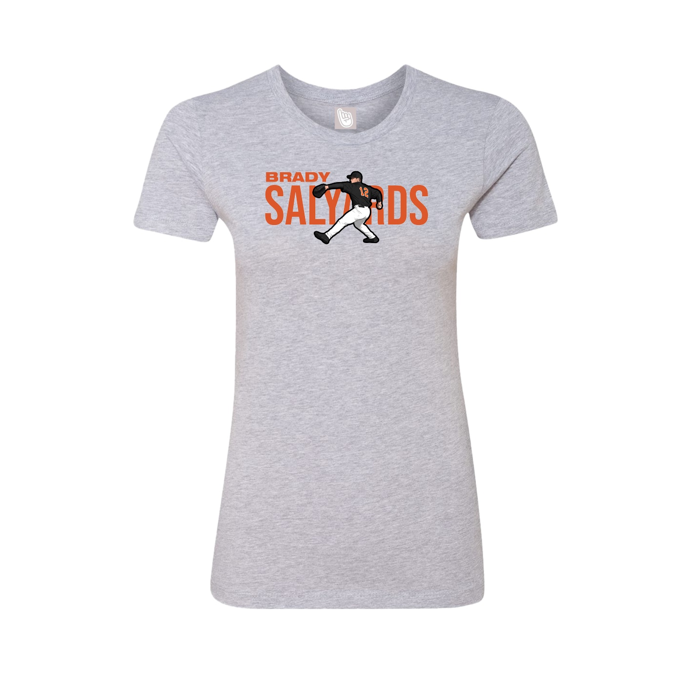 Fitted Women's Tee — Player Name in Grey