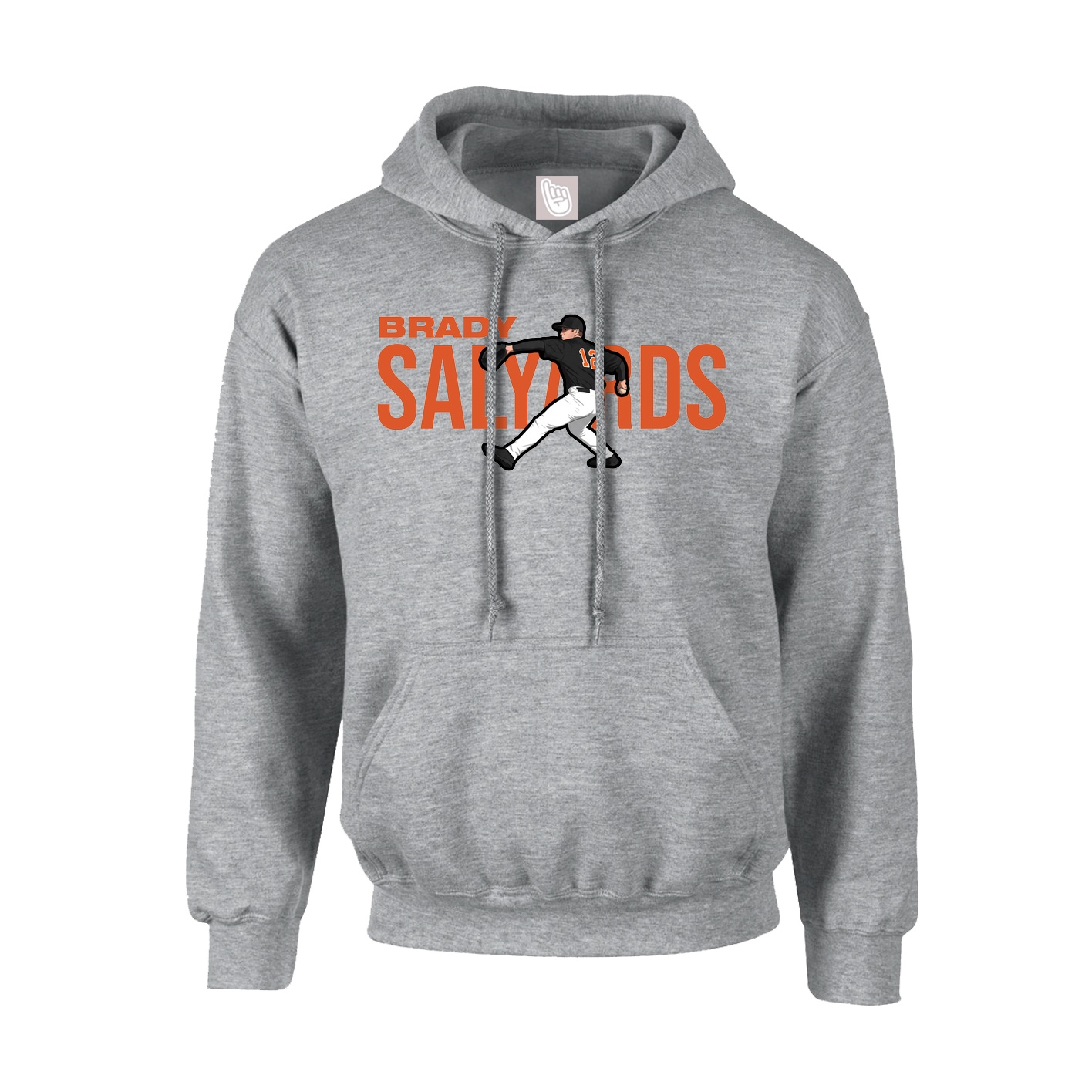 Youth Hoodie — Player Name in Grey
