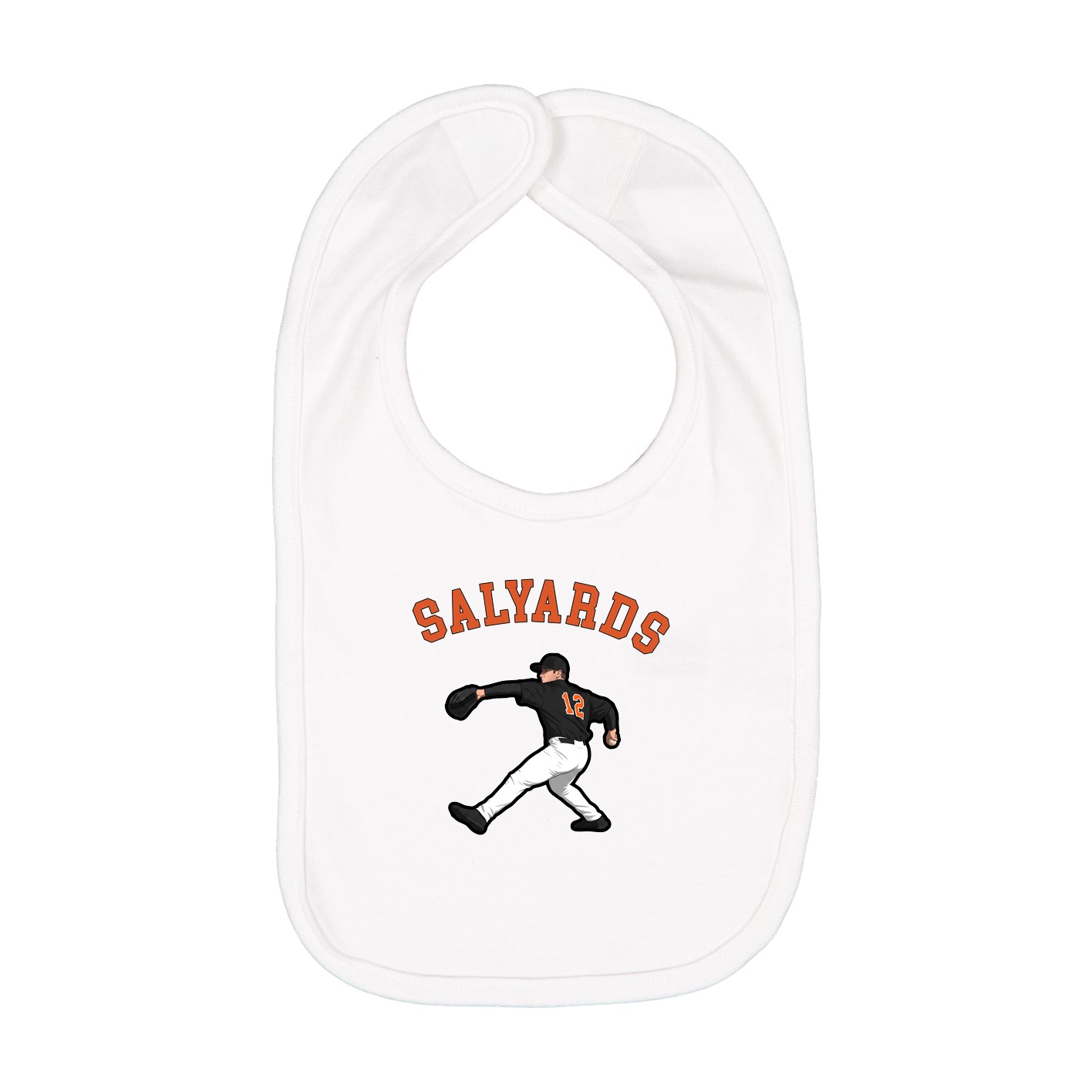 Infant Bib — Shirsey Arch in White
