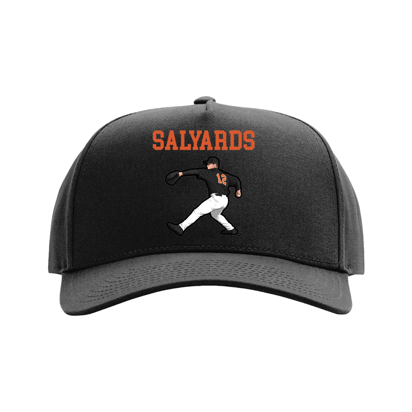 Full Fabric Five-Panel Champ Cap — Shirsey in Black