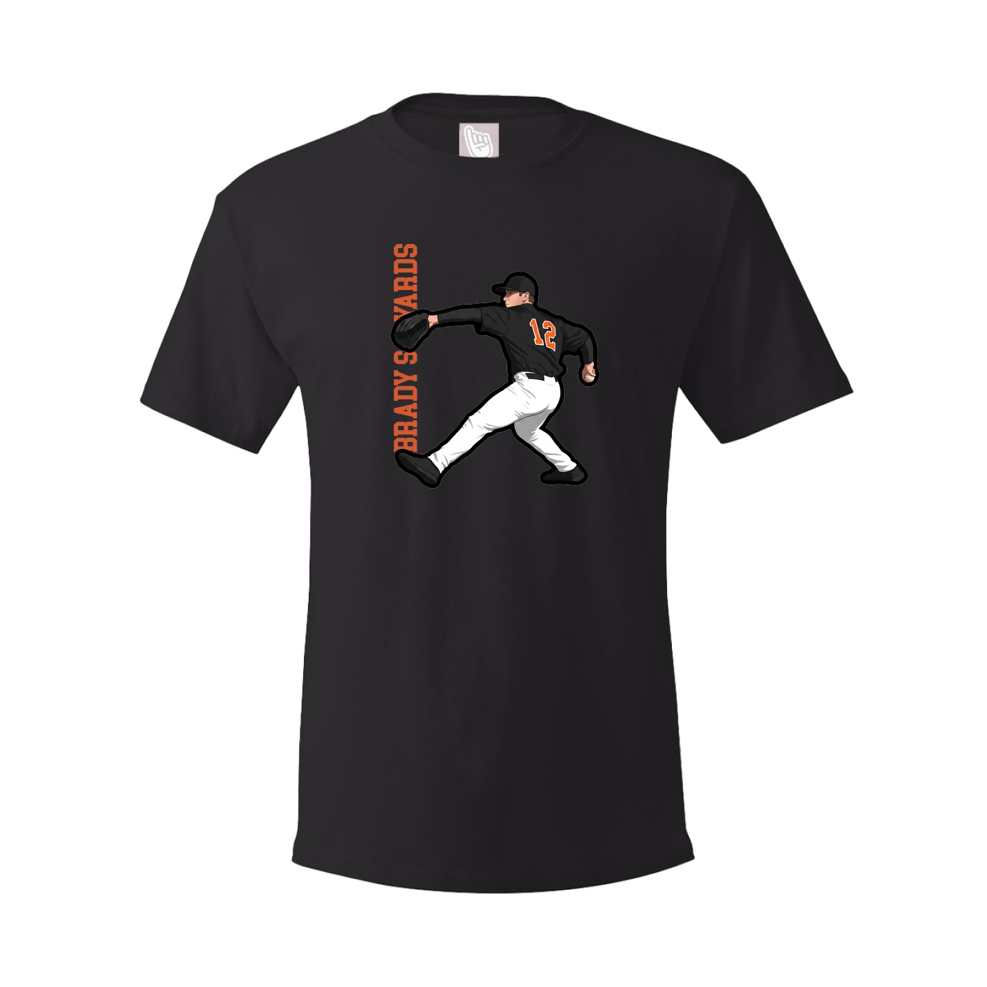 Youth Tee — Name Vertical in Black