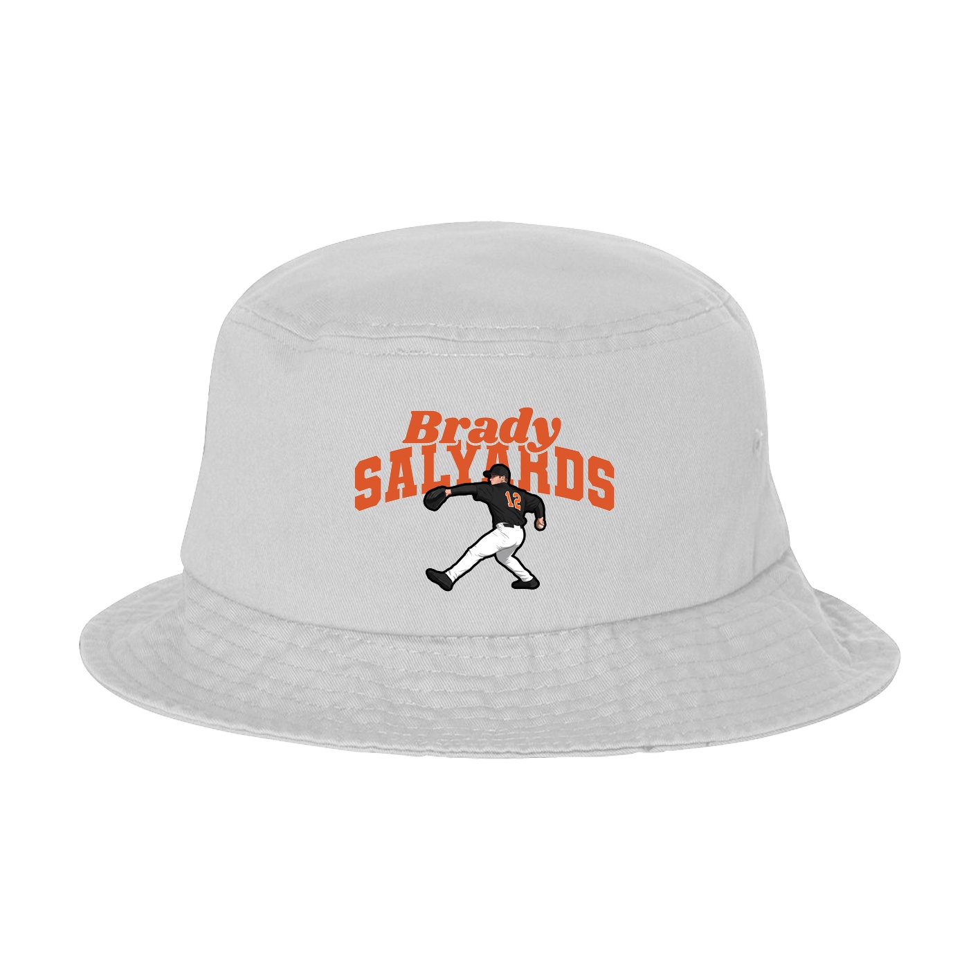 Bucket Cap — Signature Arch in White