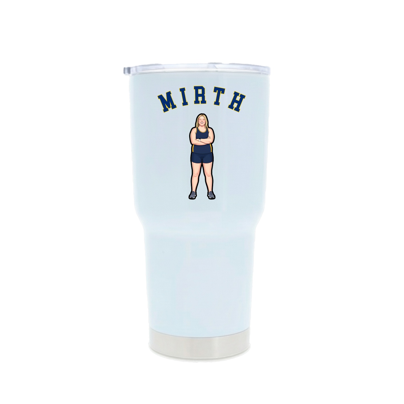 30oz Stainless Steel Tumbler — Shirsey Arch in White