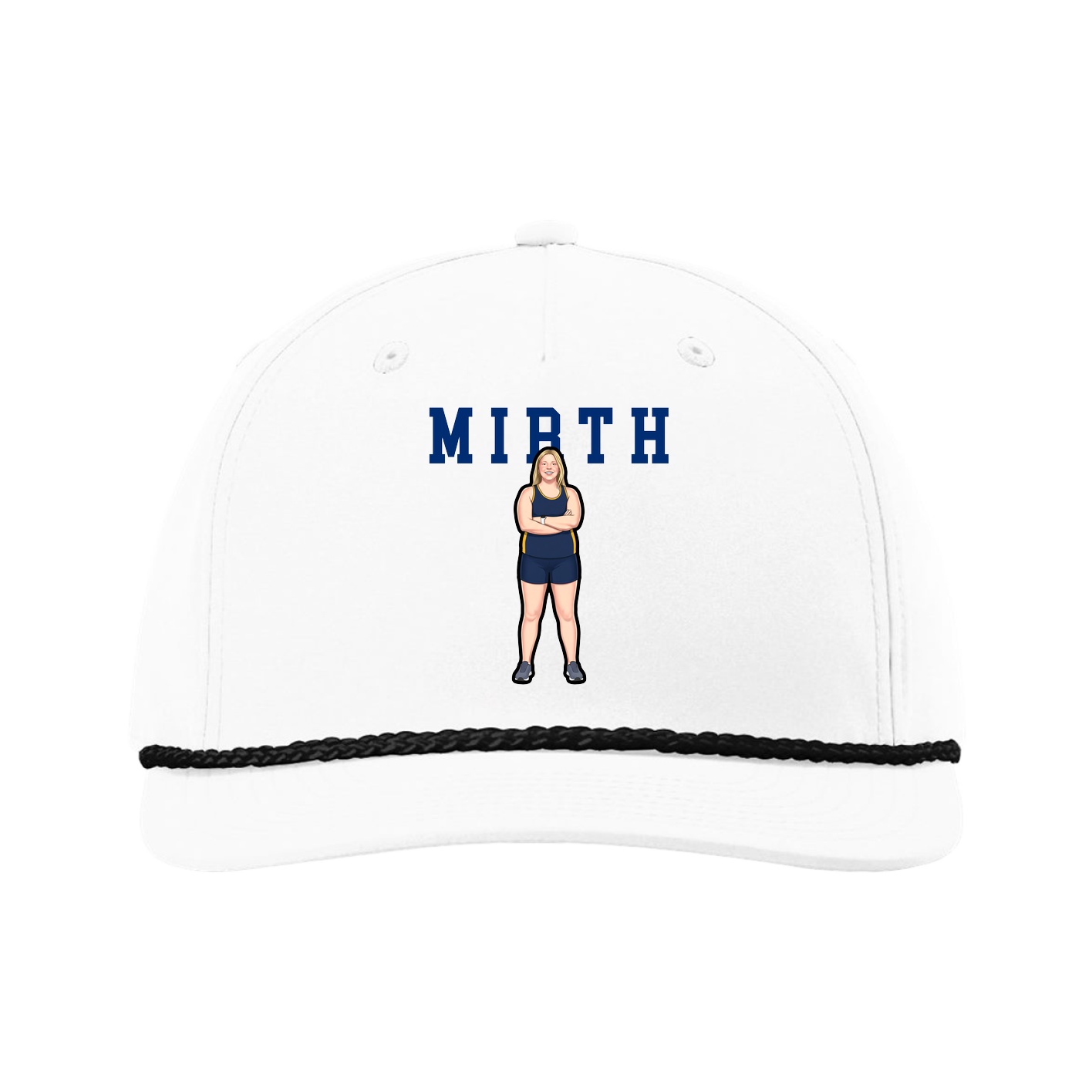 Five-Panel Classic Rope Cap — Shirsey in White