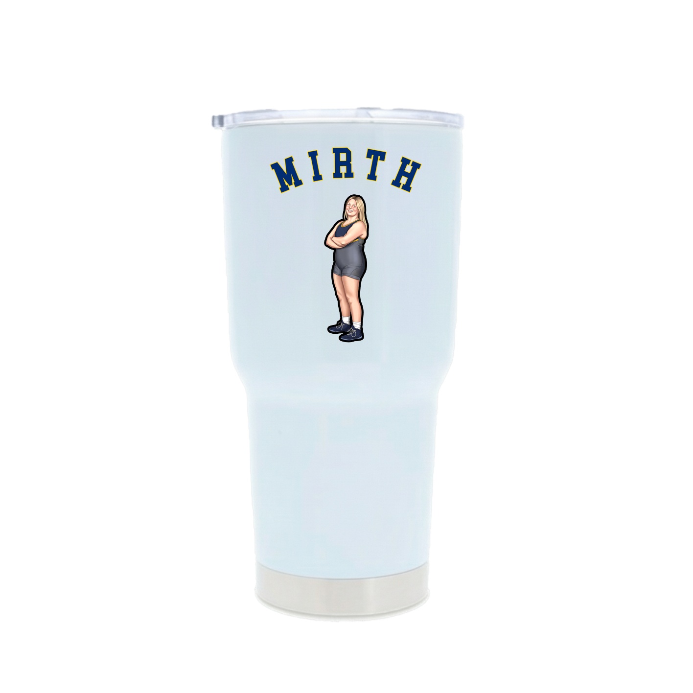 30oz Stainless Steel Tumbler — Shirsey Arch in White