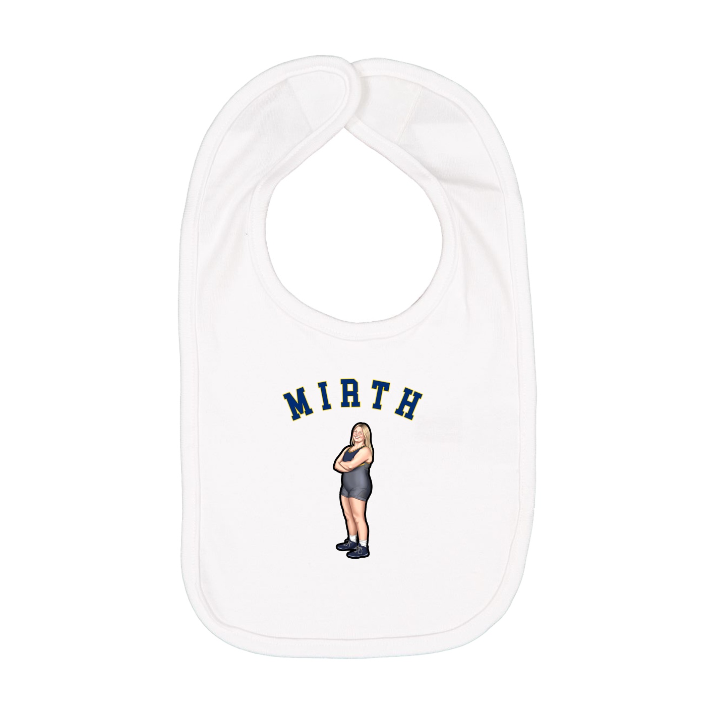 Infant Bib — Shirsey Arch in White