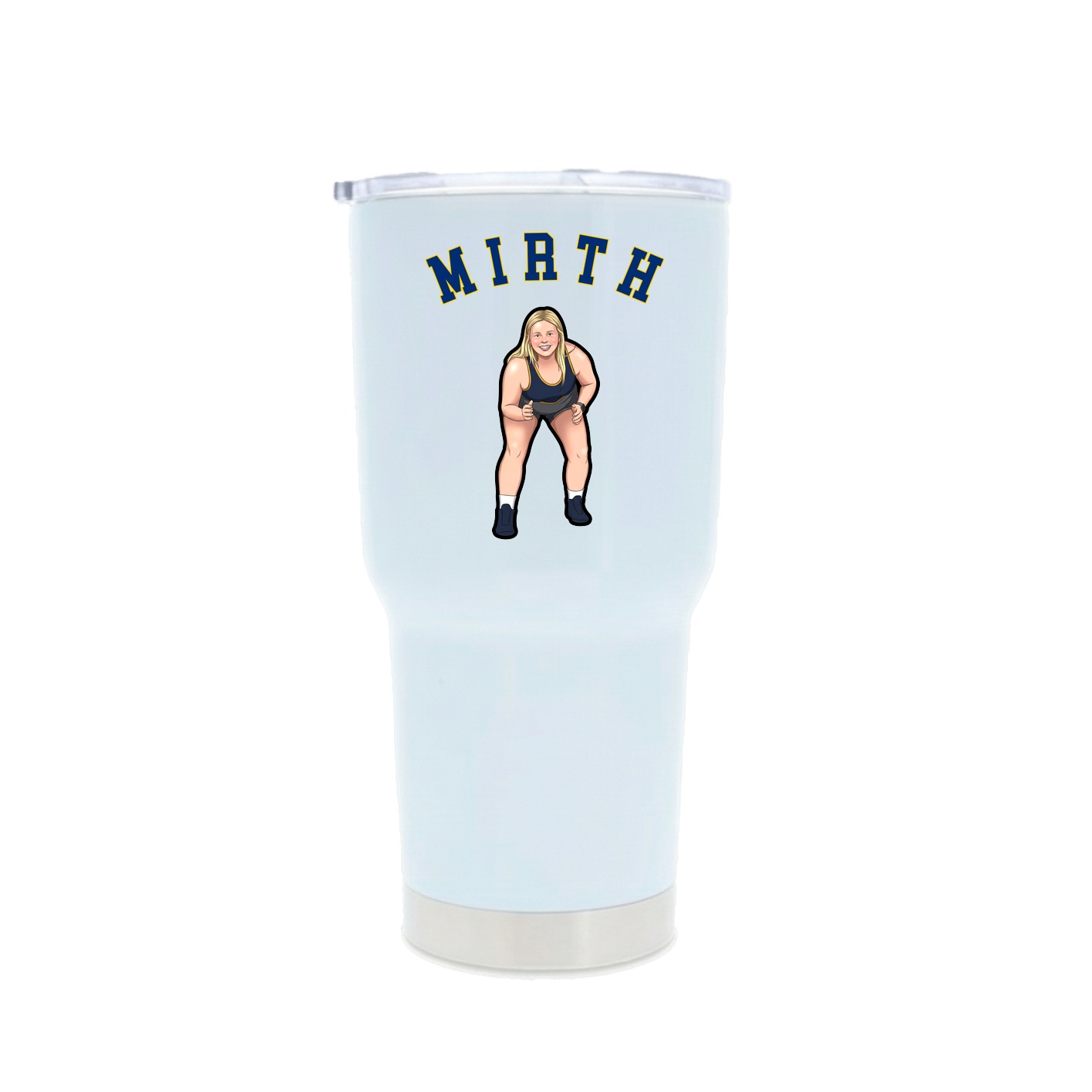 30oz Stainless Steel Tumbler — Shirsey Arch in White