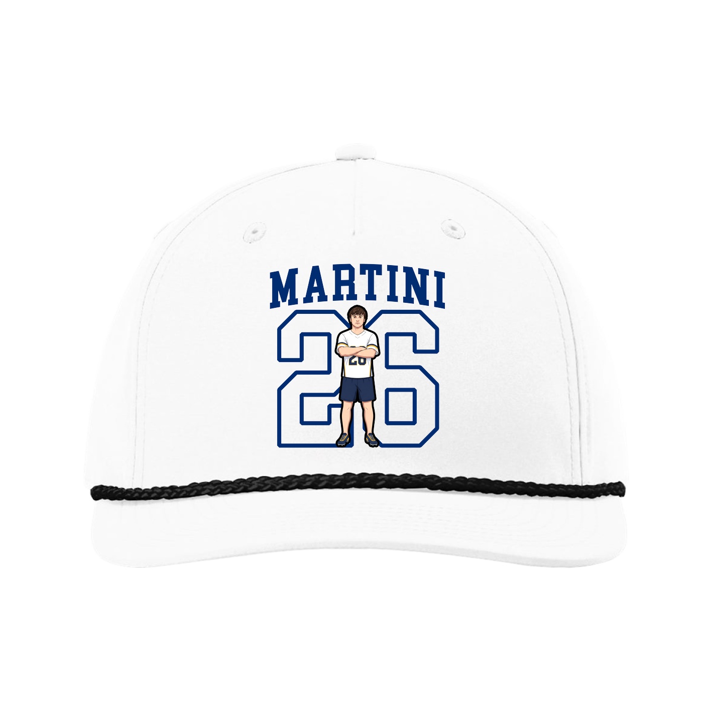 Five-Panel Classic Rope Cap — Shirsey in White