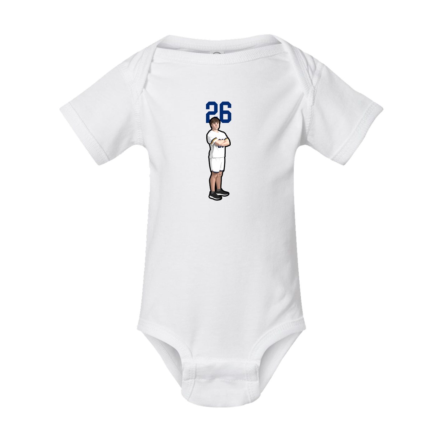Baby Onesie — Number Top in White