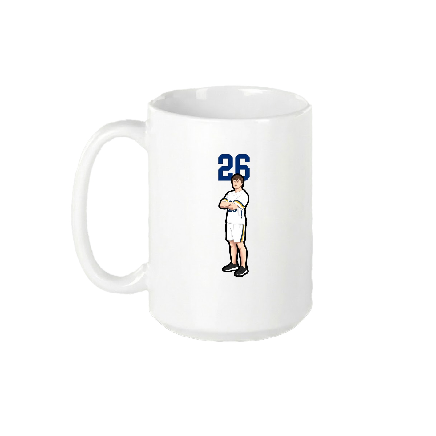 15oz Coffee Mug — Number Top in White