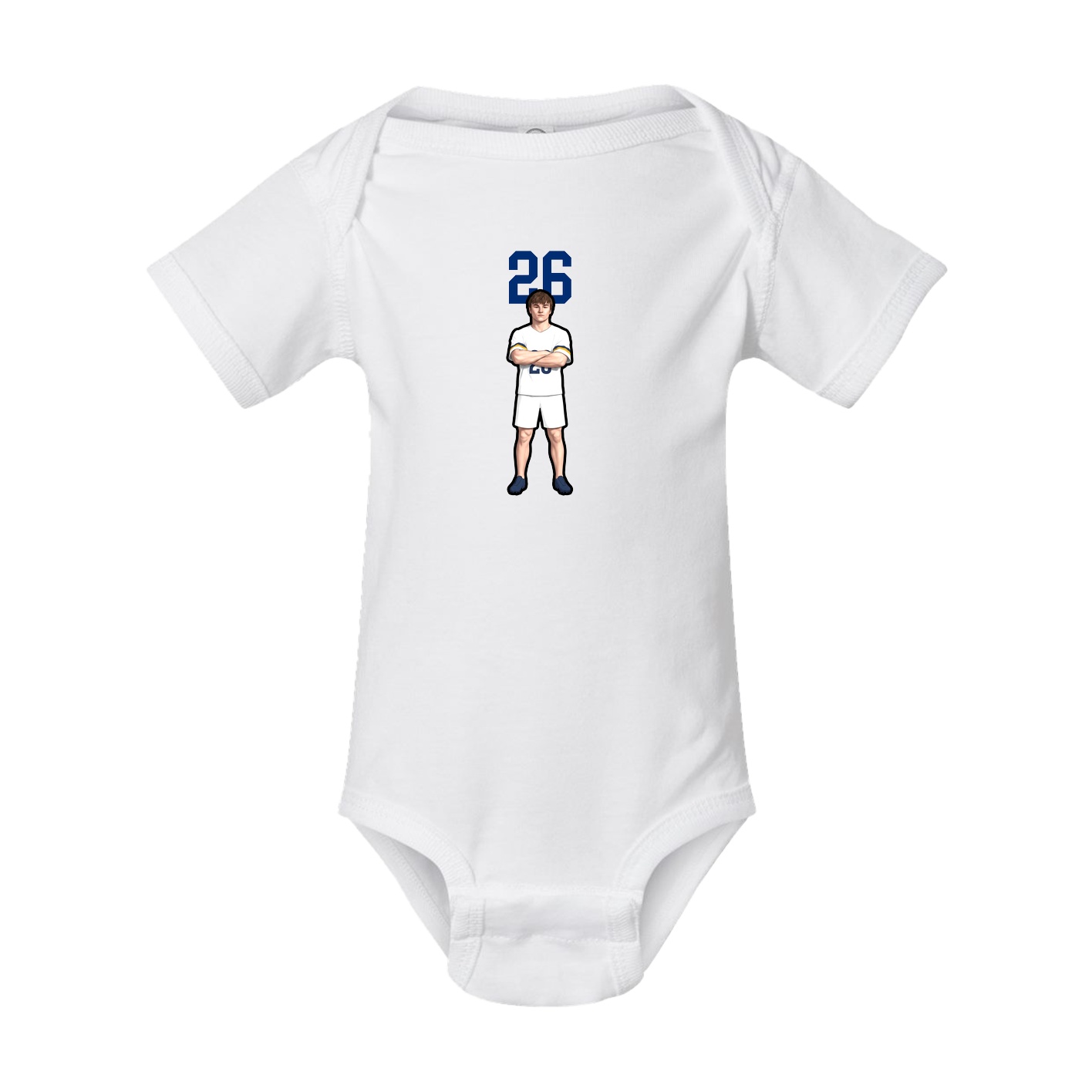 Baby Onesie — Number Top in White