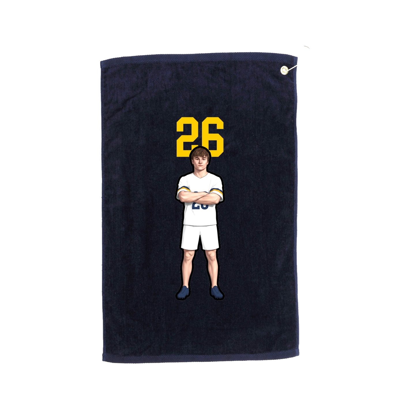 Golf Towel — Number Top in Navy