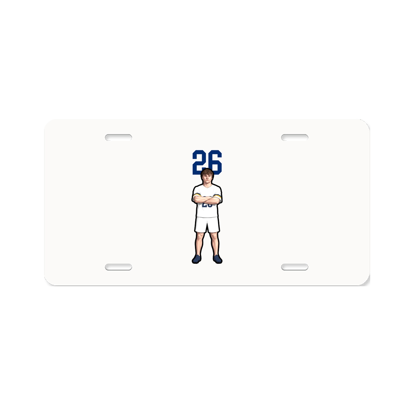 License Plate — Number Top in Classic