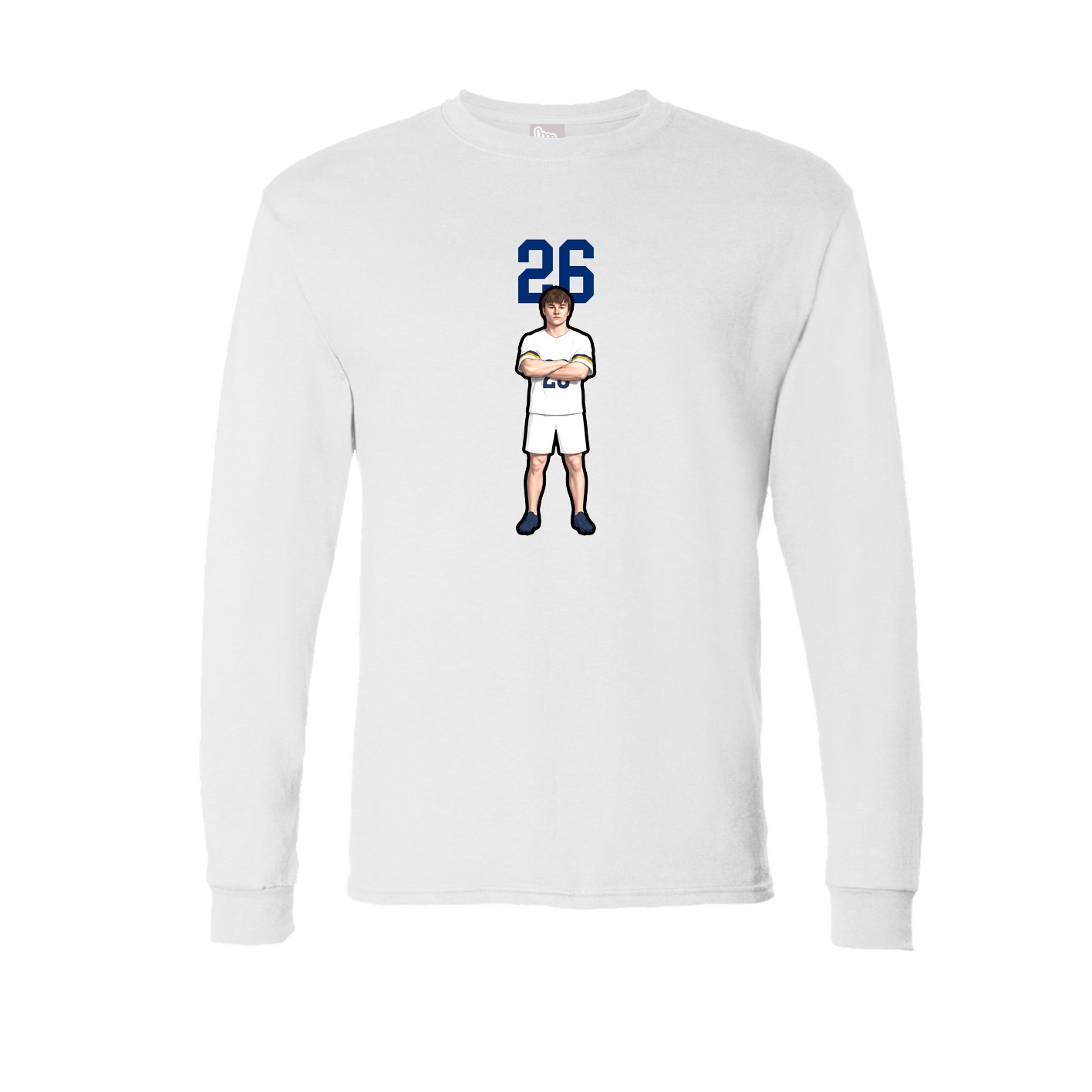 Long Sleeve Tee — Number Top in White
