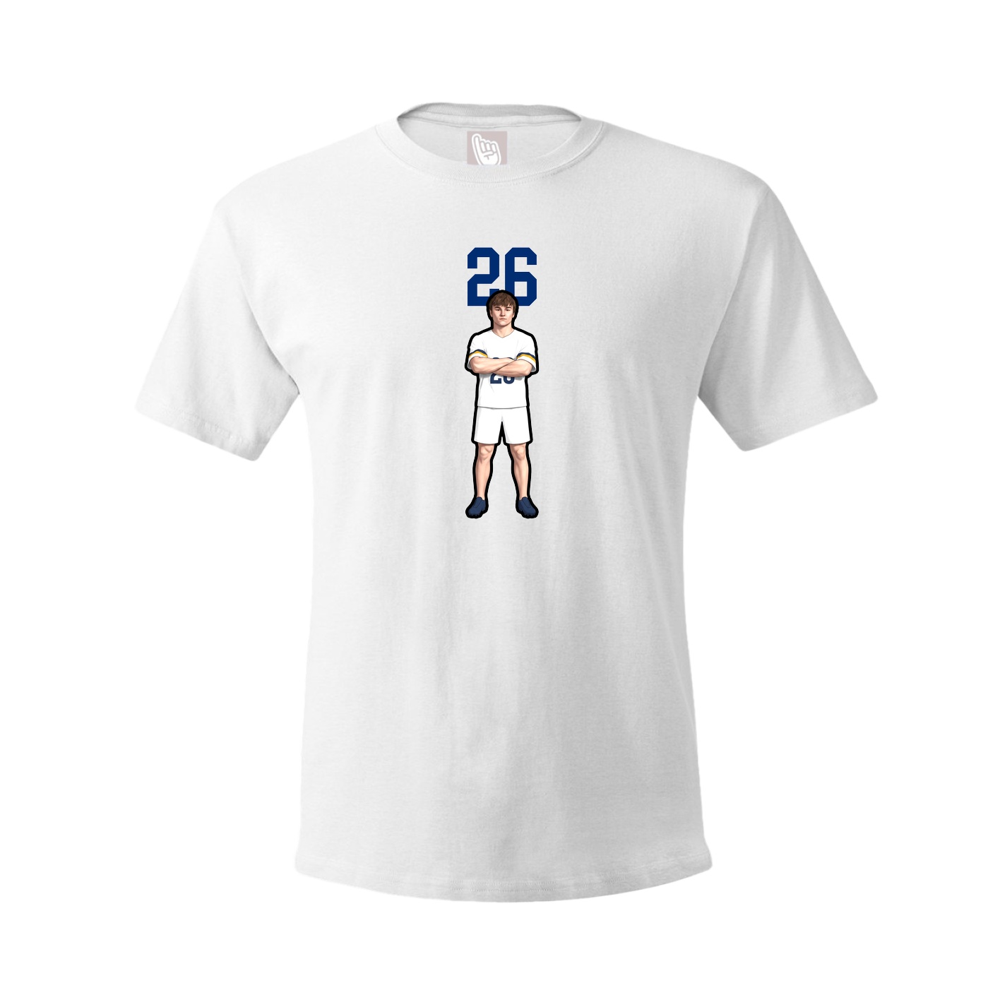 Youth Tee — Number Top in White