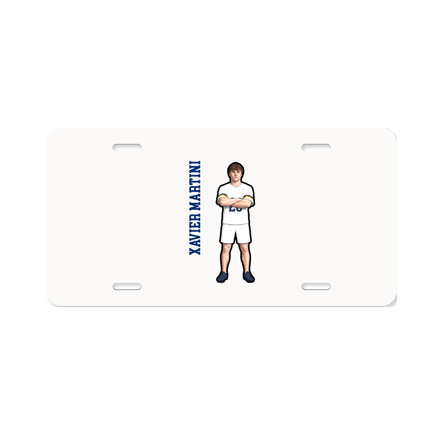 License Plate — Name Vertical in Classic