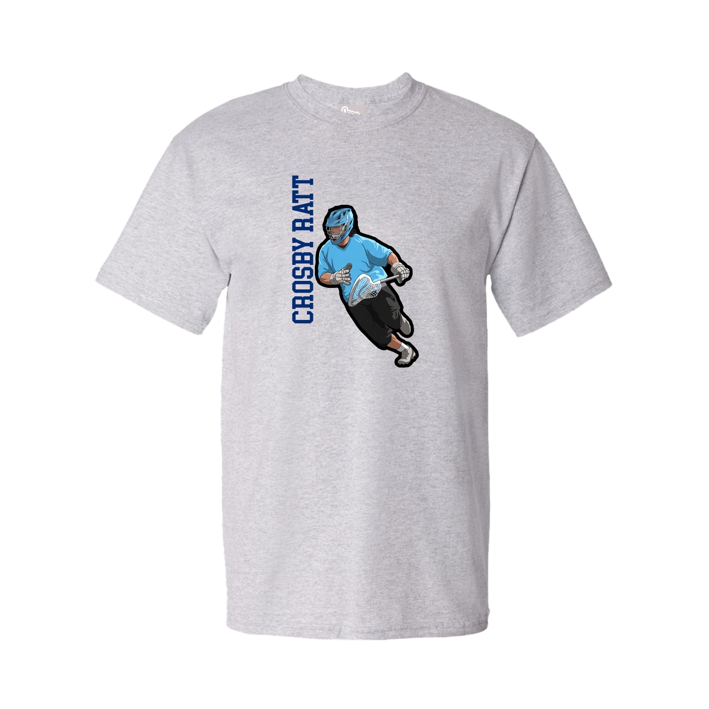 Youth Tee — Name Vertical in Grey