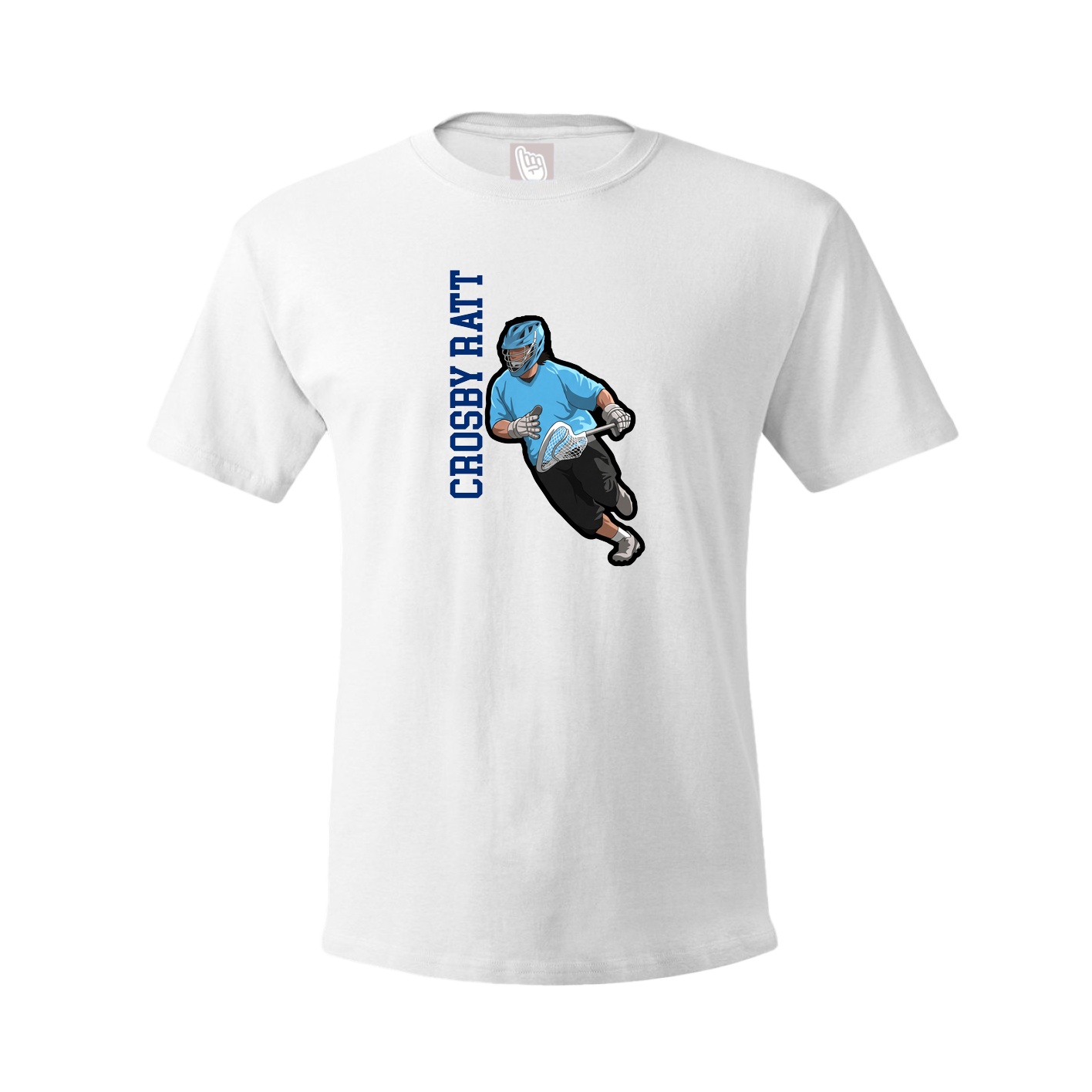 Youth Tee — Name Vertical in White
