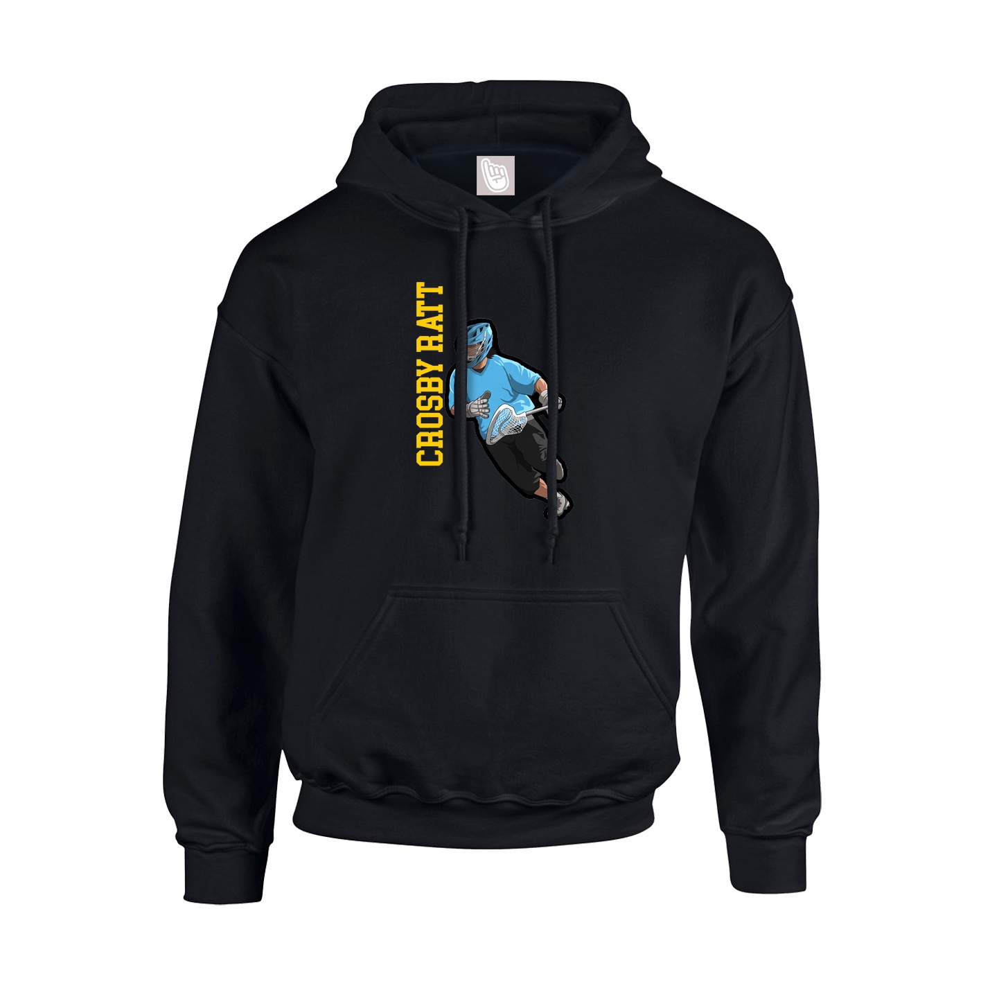 Youth Hoodie — Name Vertical in Black