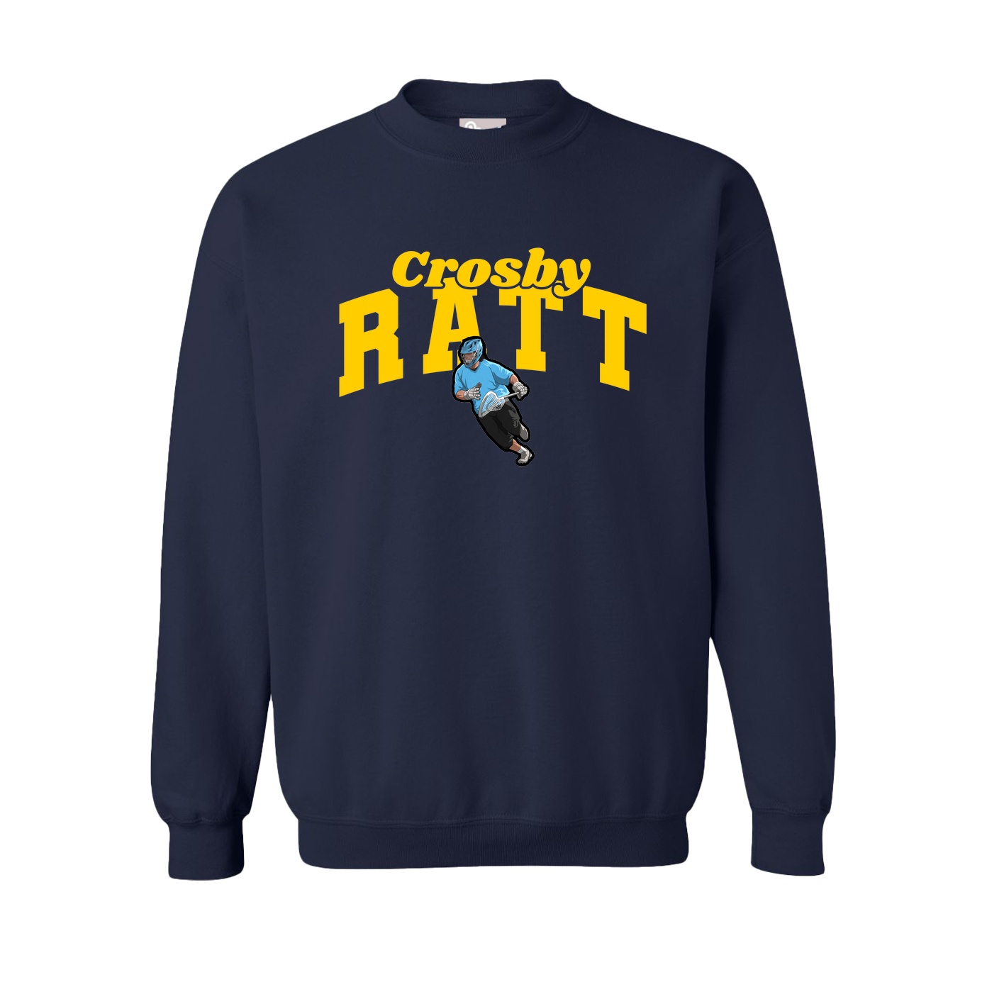 Fleece Crew — Signature Arch in Navy