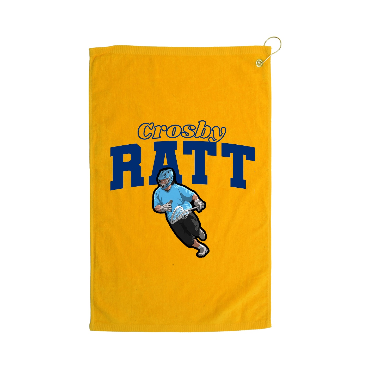 Golf Towel — Name Arch in Gold