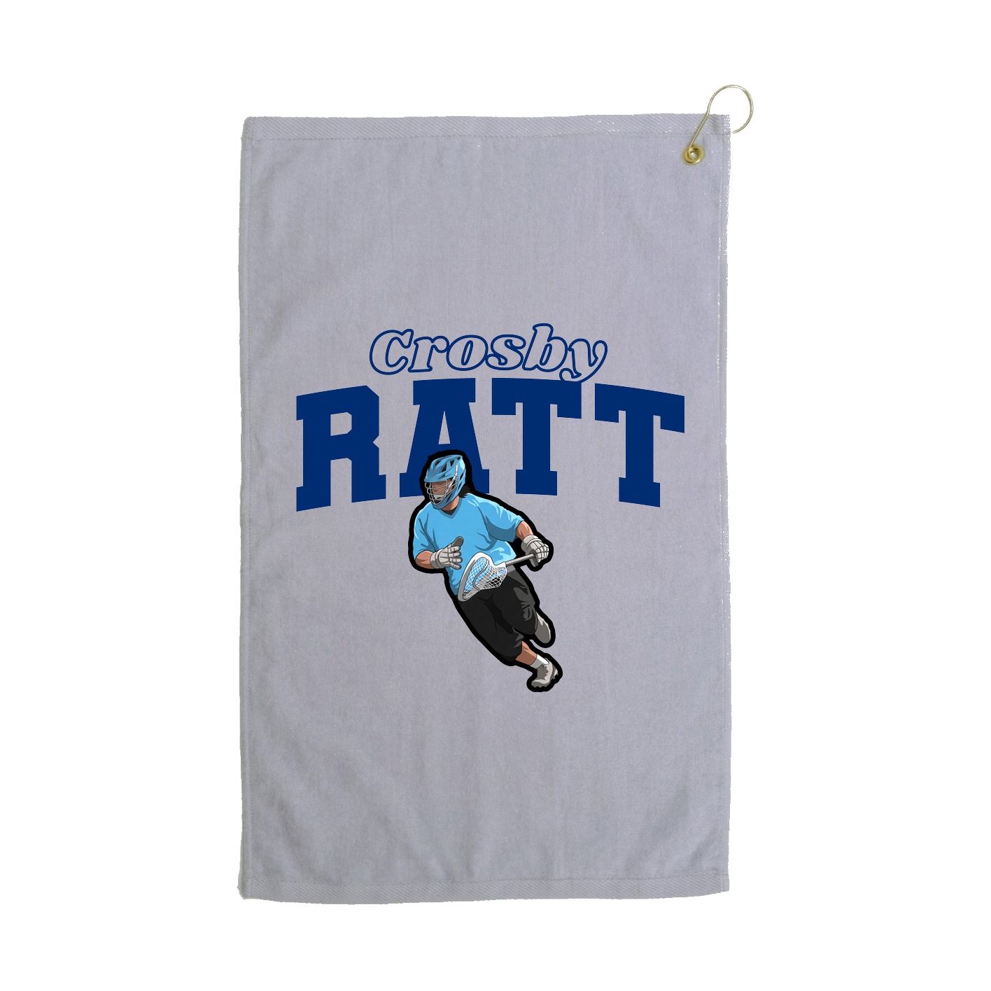 Golf Towel — Name Arch in Grey
