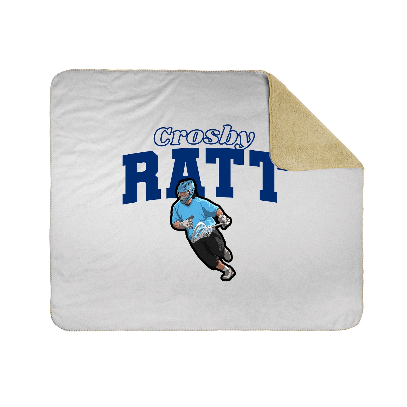 Throw Blanket — Name Arch in White