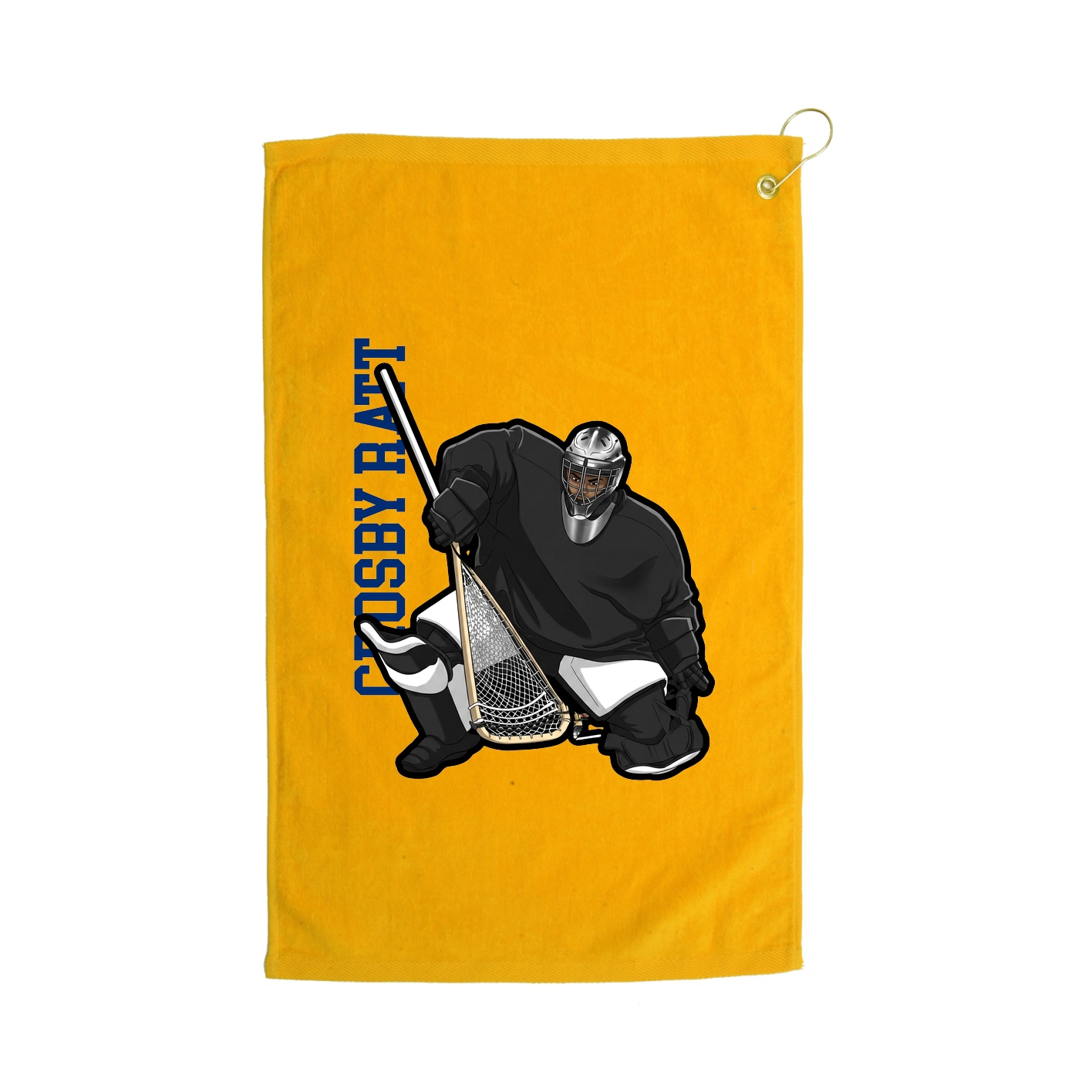 Golf Towel — Name Vertical in Gold