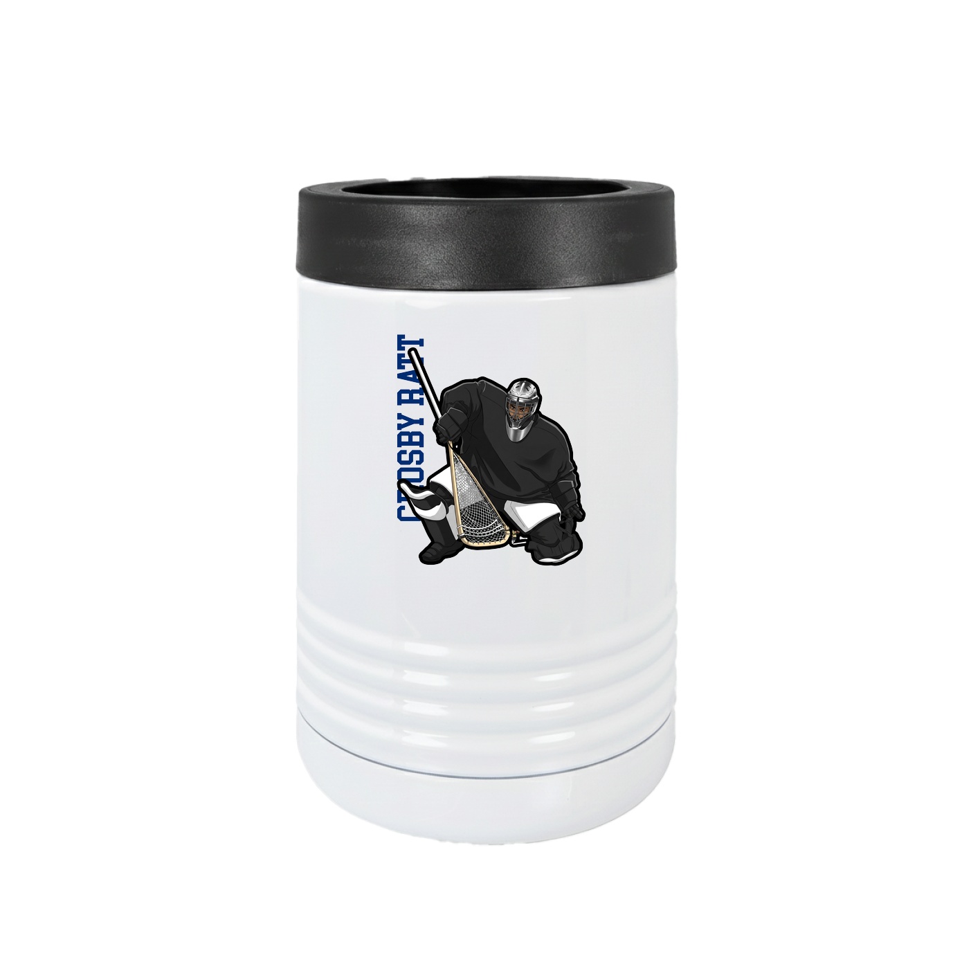 Beverage Holder — Name Vertical in White