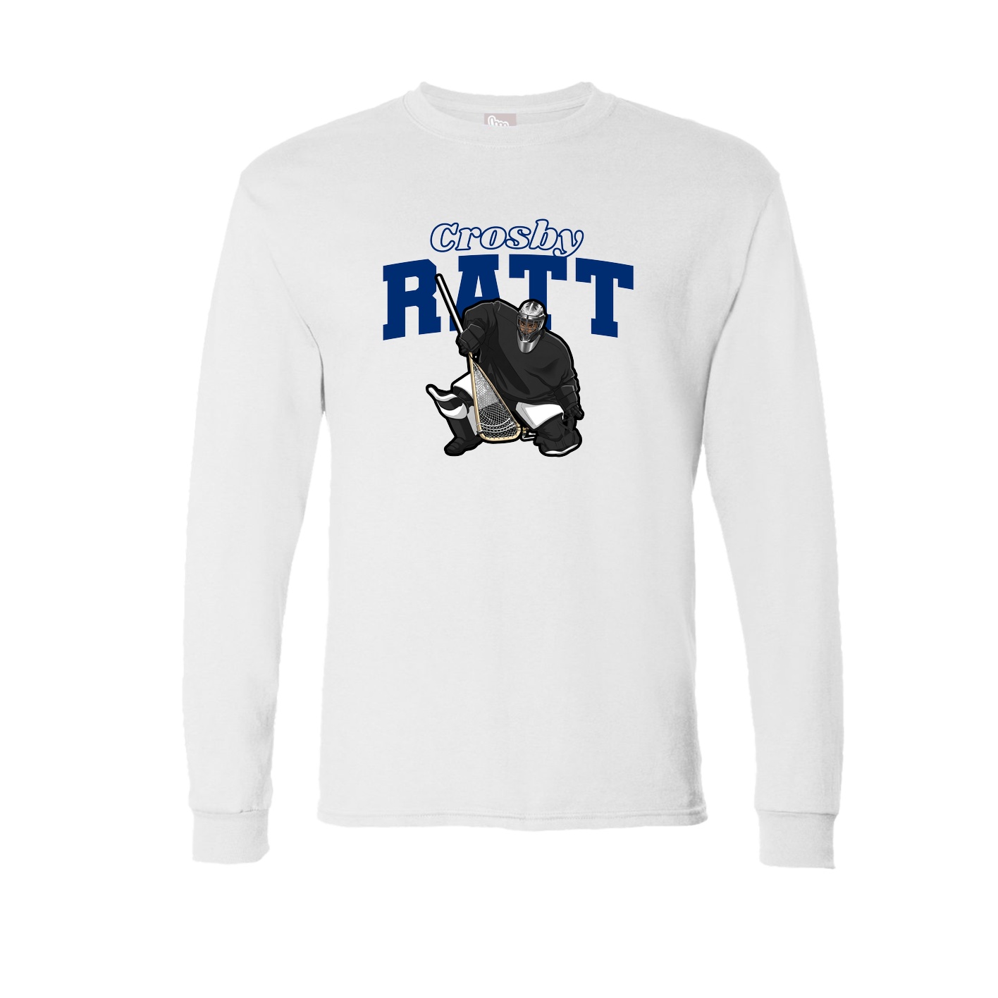 Long Sleeve Tee — Name Arch in White