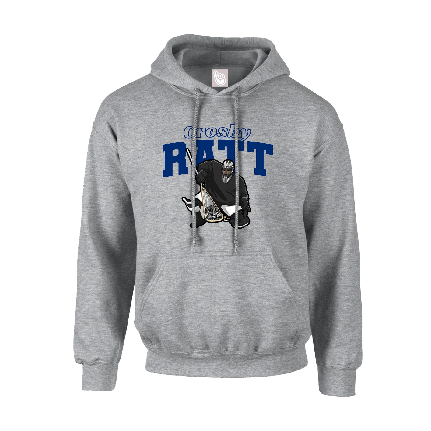 Hoodie — Name Arch in Grey