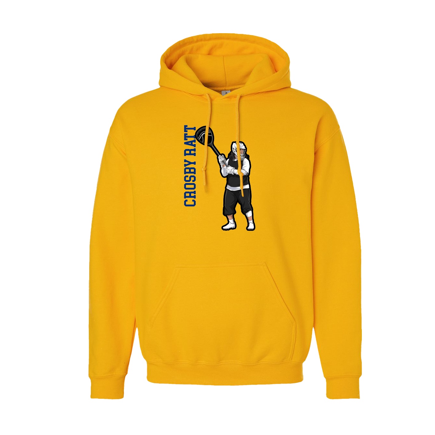 Youth Hoodie — Name Vertical in Gold