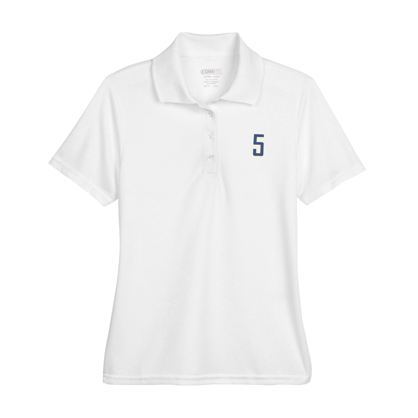 Womens Performance Polo — Front Shirsy in White