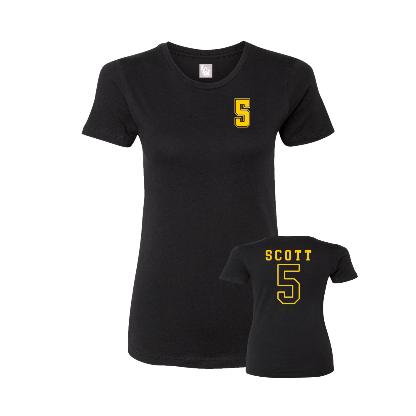 Womens Tee — Chest Back in Black