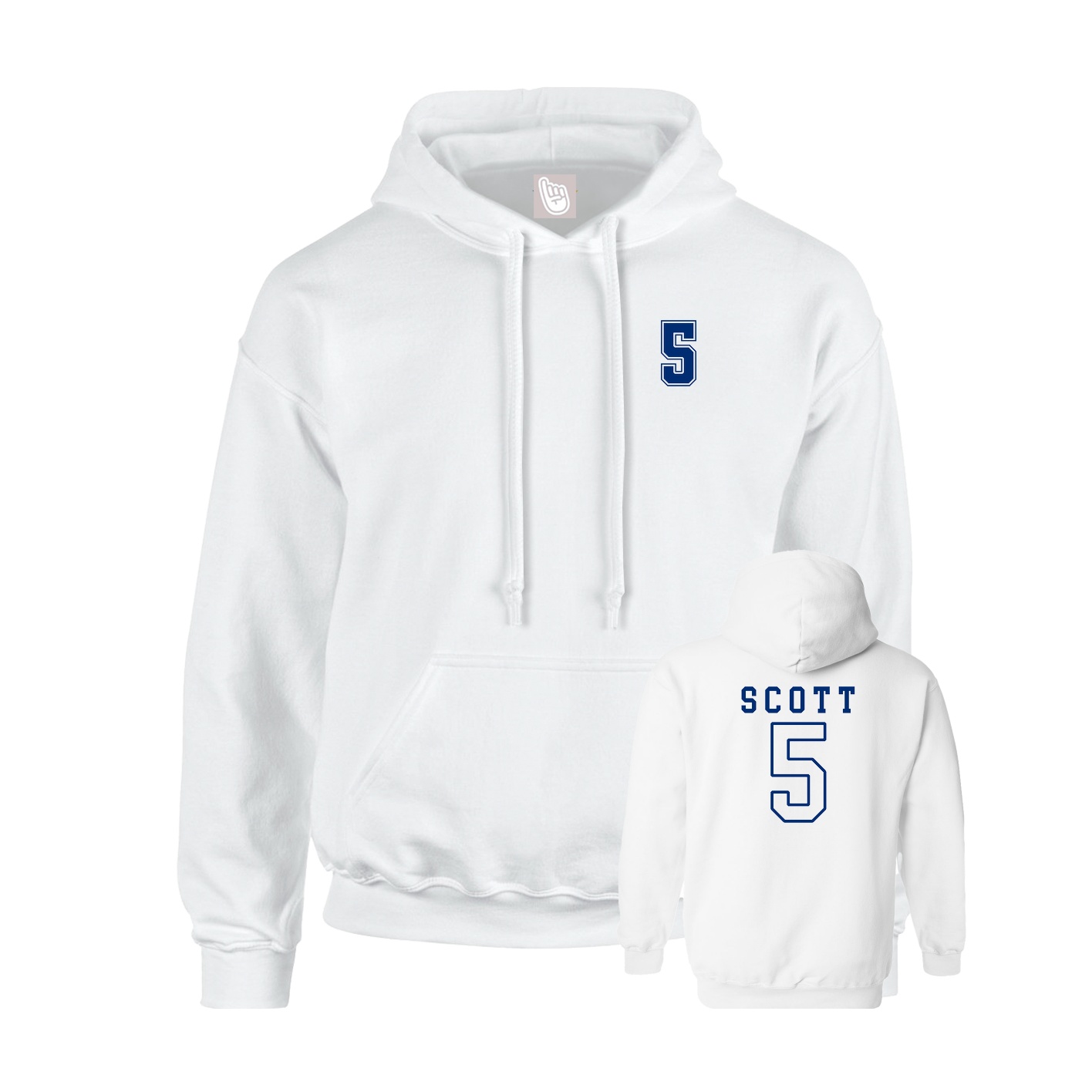 Hoodie — Chest Back in White