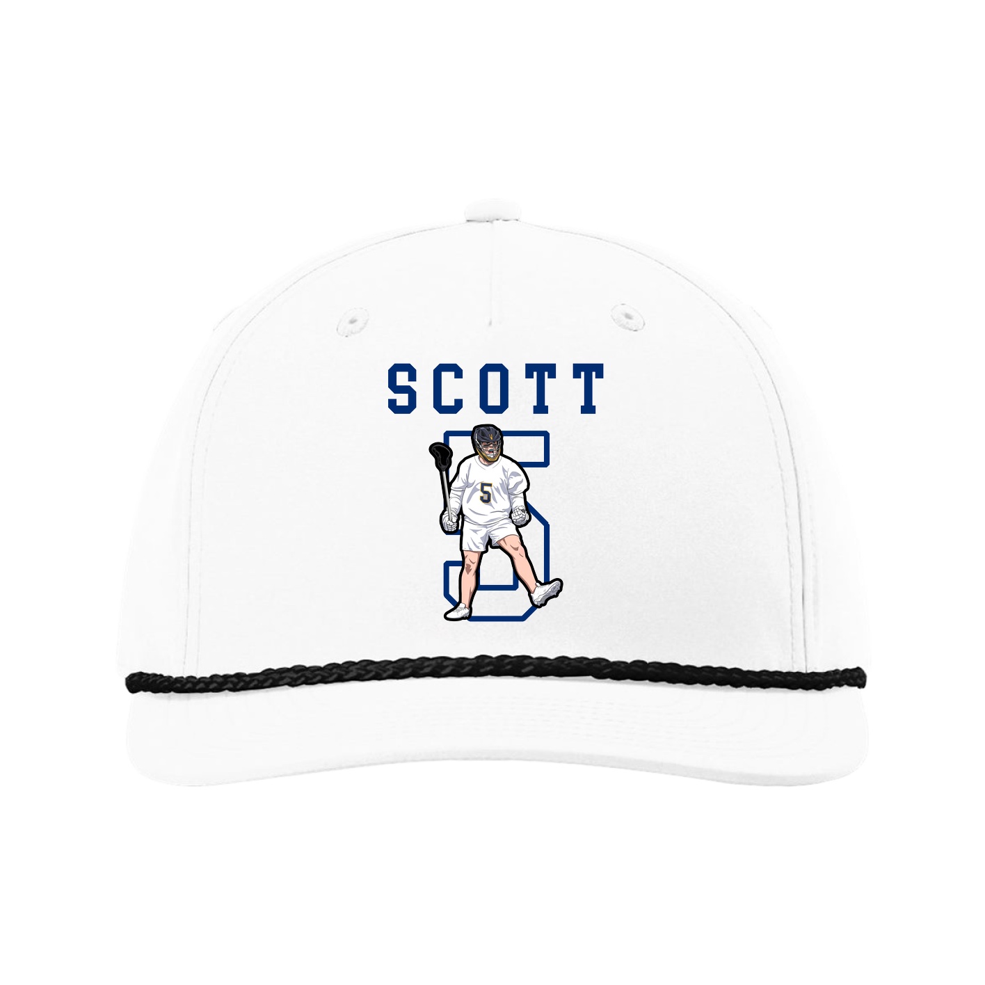 Five-Panel Classic Rope Cap — Shirsey in White