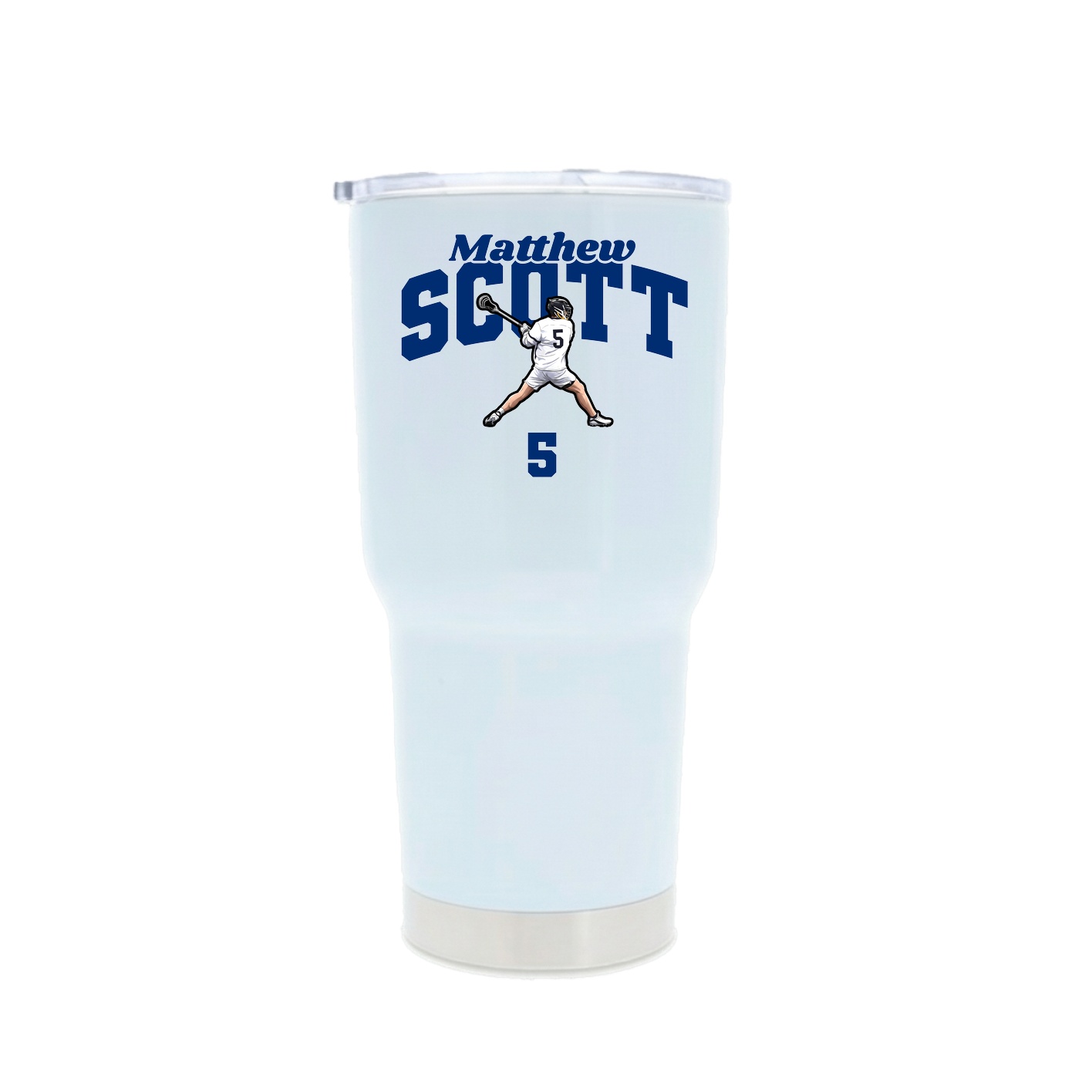 30oz Stainless Steel Tumbler — Signature Arch in White