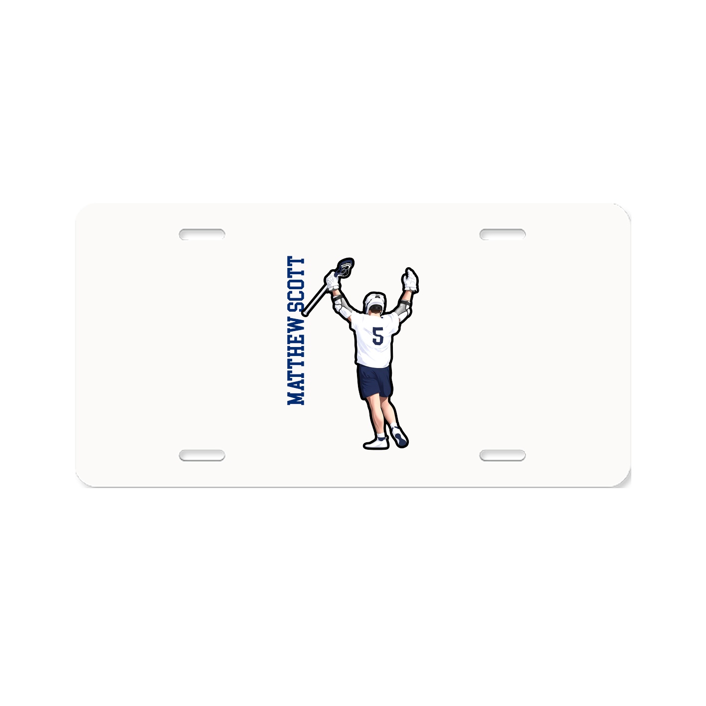 License Plate — Name Vertical in Classic