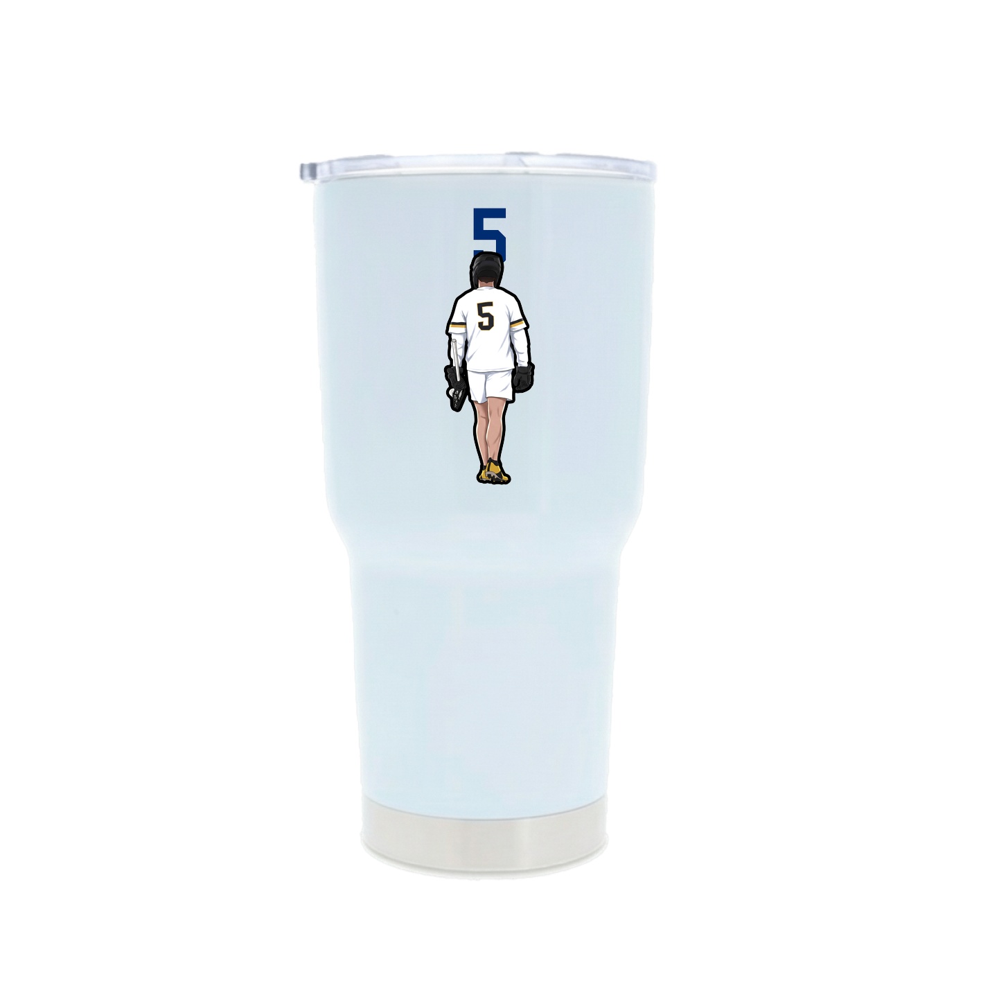 30oz Stainless Steel Tumbler — Number Top in White