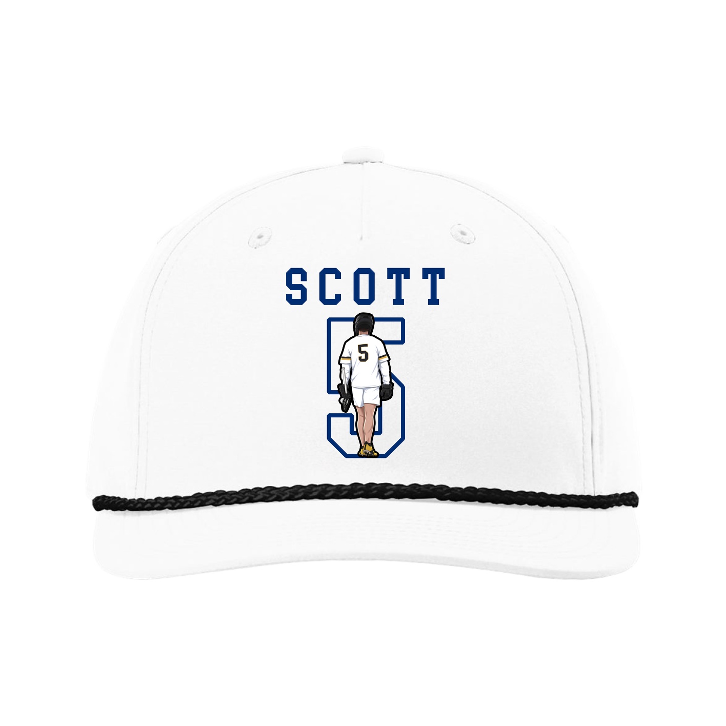 Five-Panel Classic Rope Cap — Shirsey in White