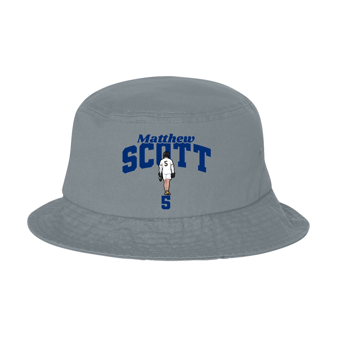 Bucket Cap — Signature Arch in Grey