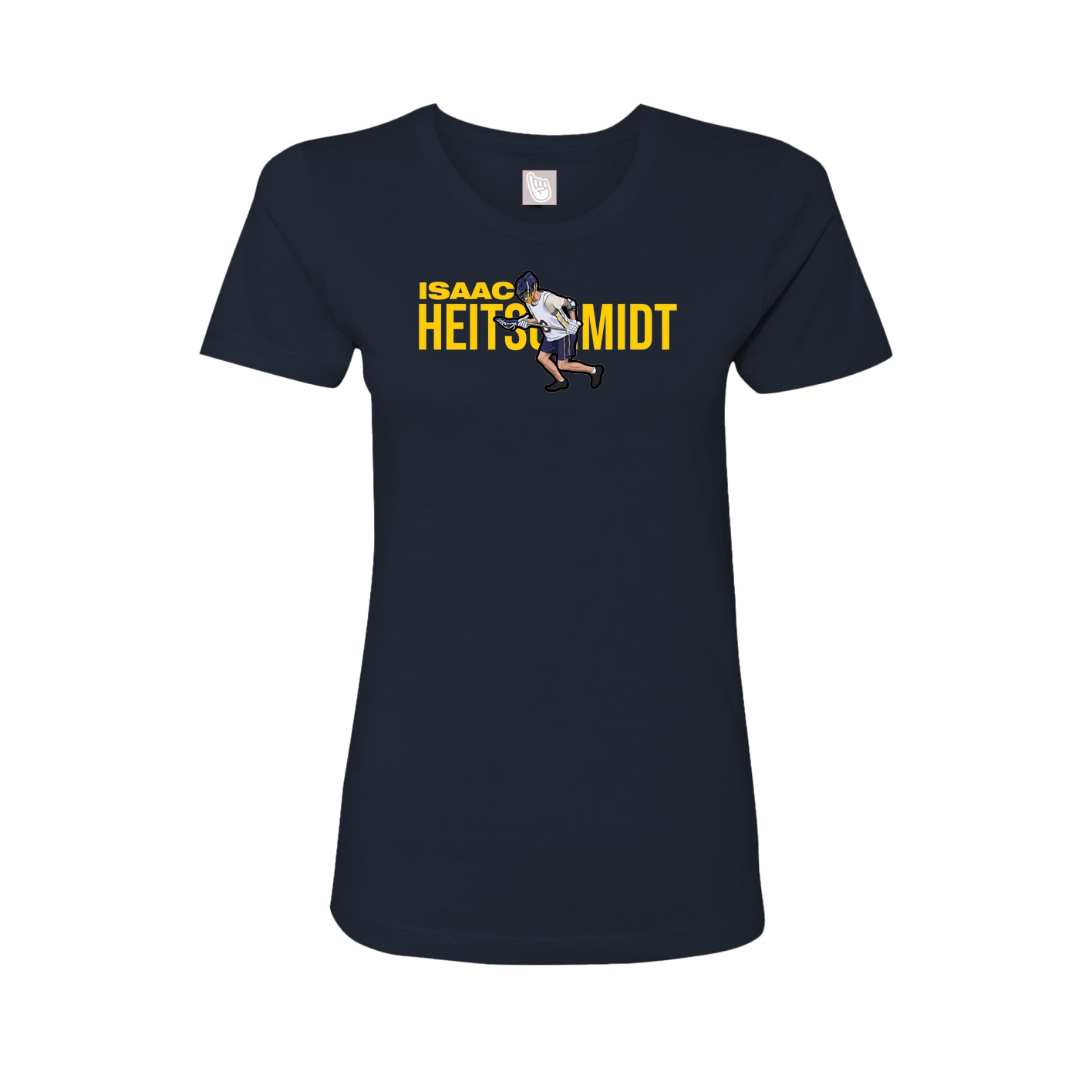 Fitted Women's Tee — Player Name in Navy